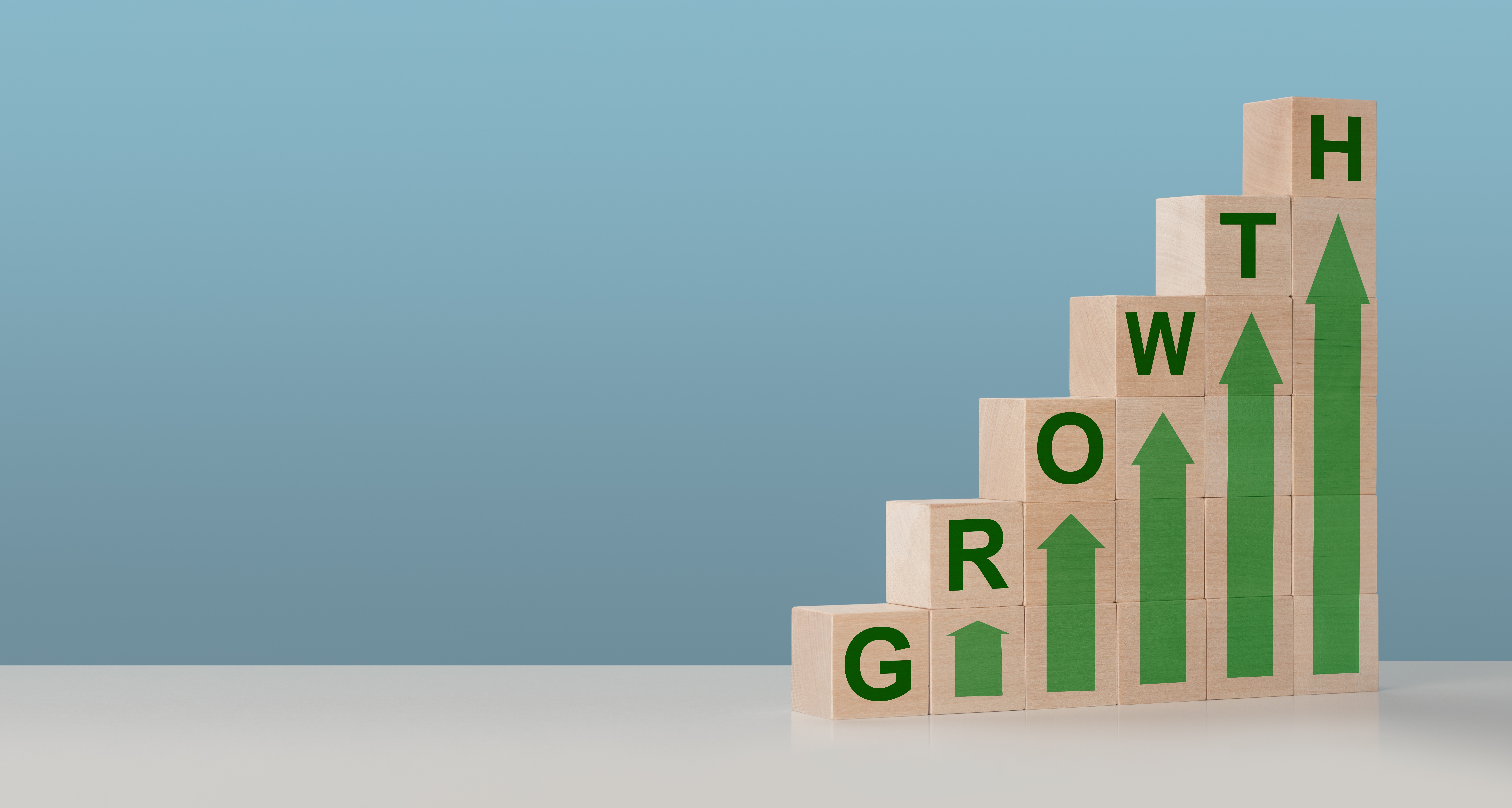 Blocks signifying the growth of the direct sales industry