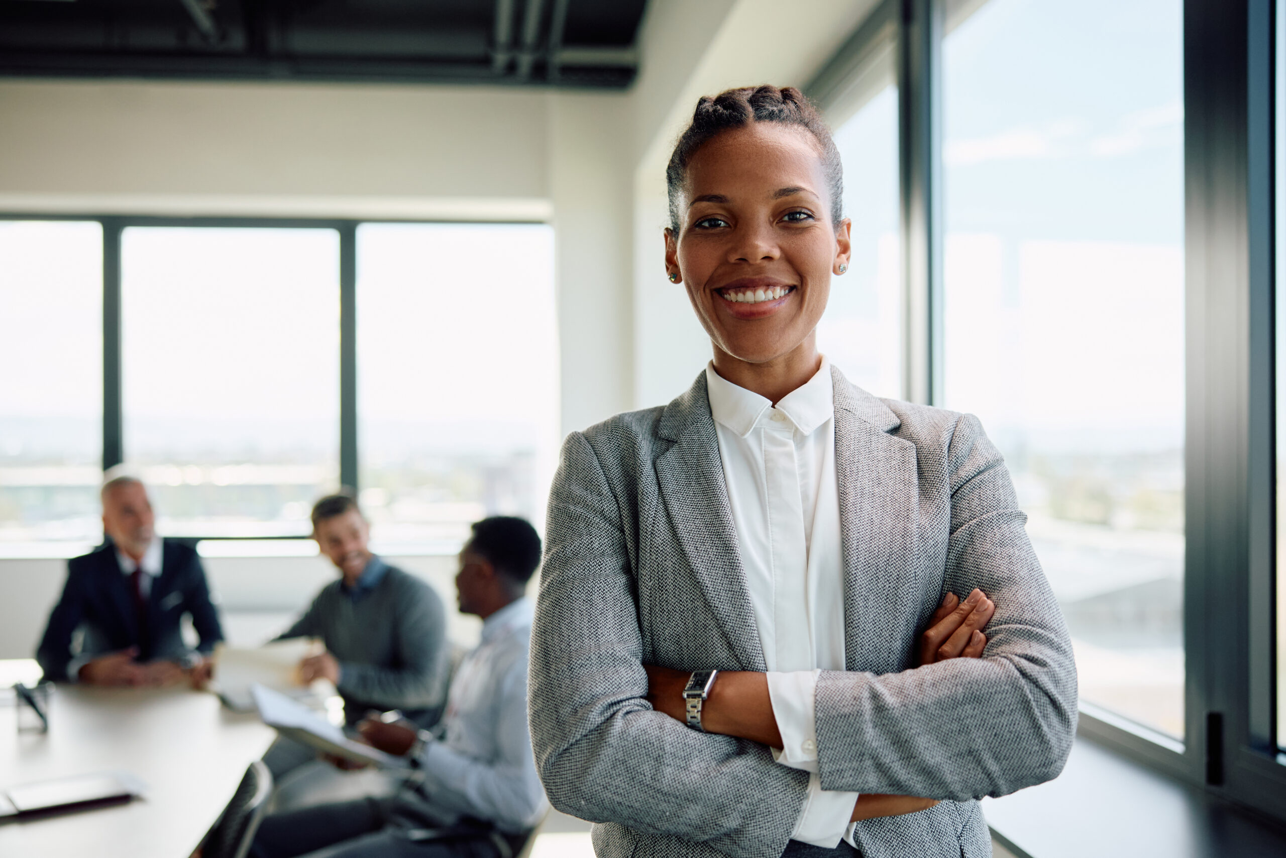 A marketing consultant with clients